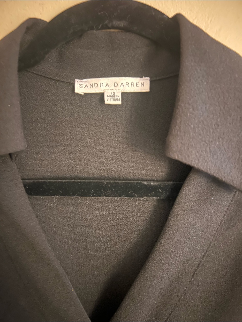 Sandra Darren Black Trench Coat